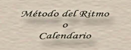 mtodo del ritmo o calendario